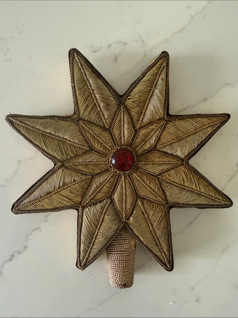 Vintage Star Tree Topper Reversible